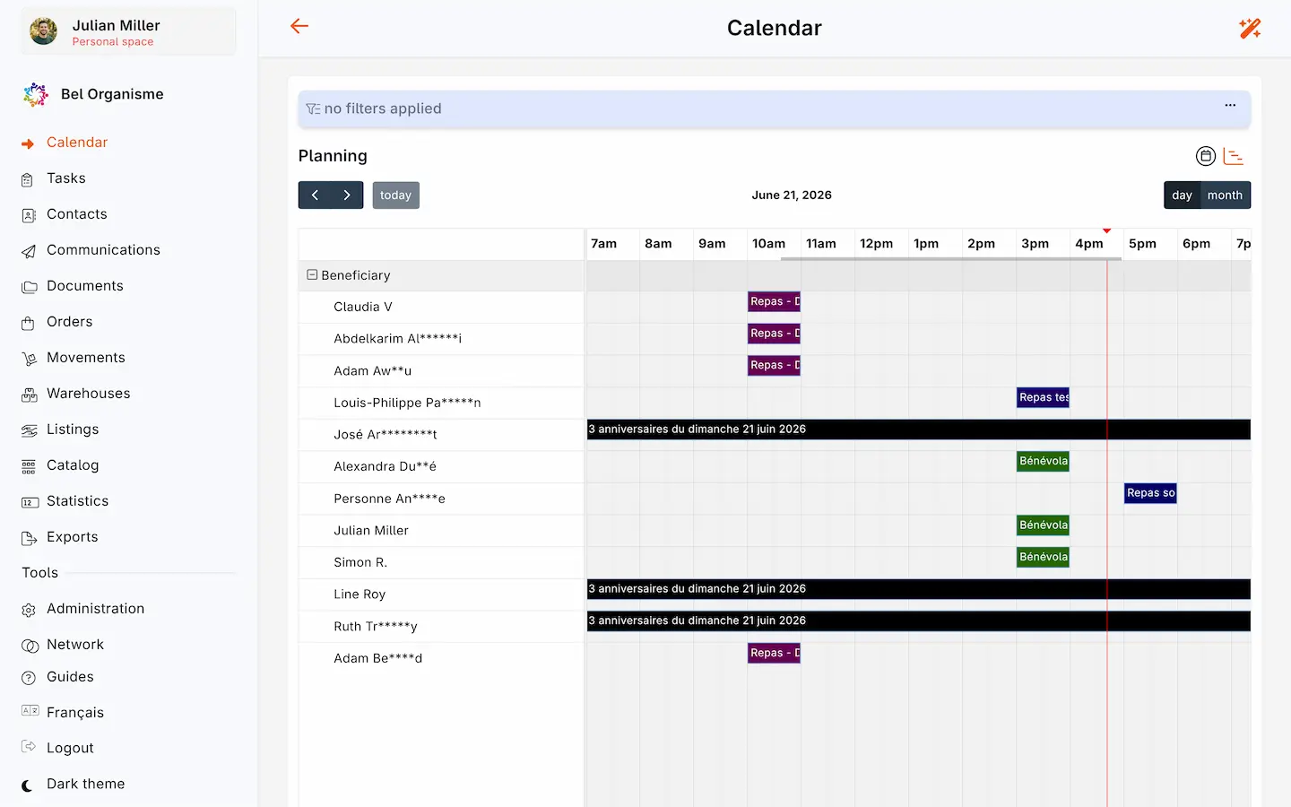 Activities & Calendar